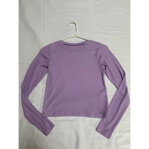 Lavender Long Sleeve Crop Top